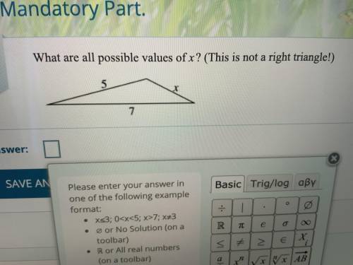 HELP NOW!!! What are all possible values of x?