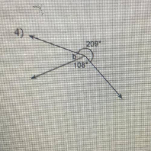 4) Find the measure of angle b
