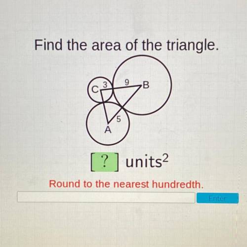 Find the area of the triangle. PLEASE HELP!