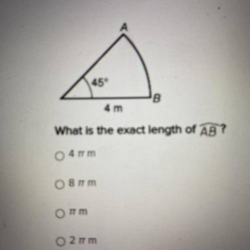 What is the exact length of AB?
4 m
8 mm
m
2 TT m