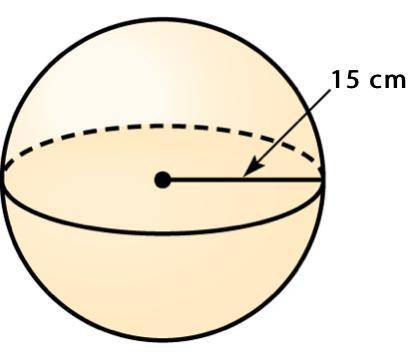 Find the volume of the sphere. Round your answer to the nearest tenth.

Use 3.14 for π.
The volume