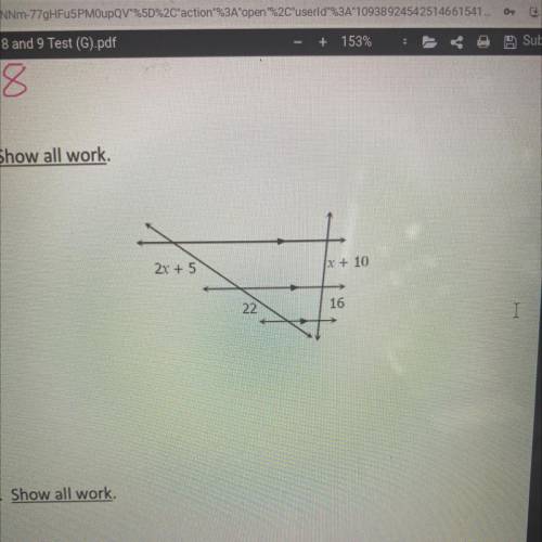 Solve for the missing variable. i know the answer is 14 but i need to show the work. please help