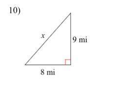 Find the missing side of the triangle. Leave your answers in simplest radical form