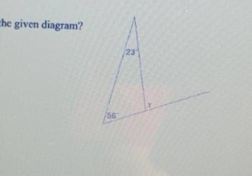 What is the value of the x in the given diagram?​