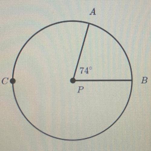 If line segment PB = 12 cm, the area of sector ACB = ? cm2 (rounded
to the nearest cm2).