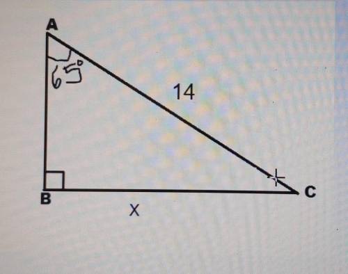GIVING BRAINLIEST

Use trig ratios to find the missing side of the triangle below. Show all of you