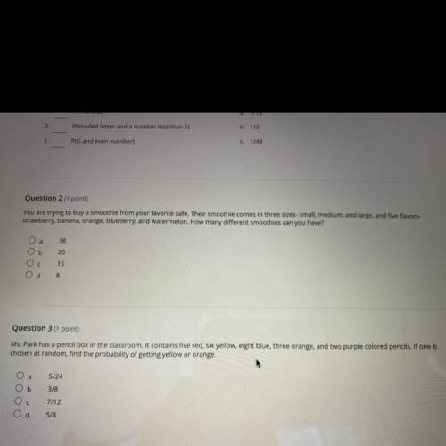 Can someone help me solve question 2 and 3?