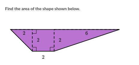 Find the area of the shape below 22226