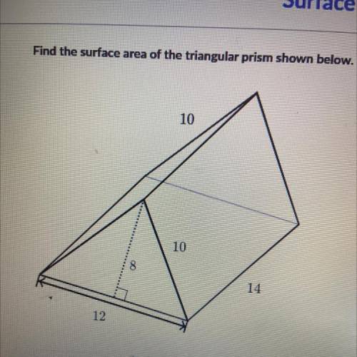 I need help finding the surface area of this triangular prism