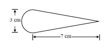 Find the area of the following figure.
14.0 cm2
10.5 cm2
28.1cm2
17.6 cm2
