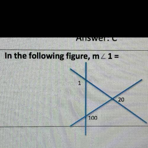 Help ASAP !!! 
What is the angle of 1