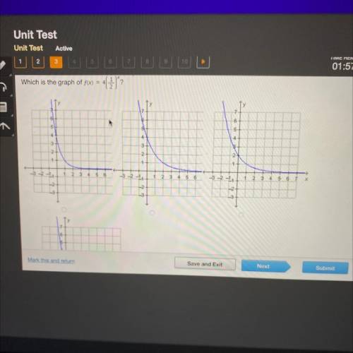 ‼️ IM BEING TIMED PLEASE HELP‼️
Which is the graph of fix) = 4(3)?