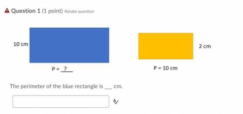 PLEASE HELP ME ASAP!!! PLEASE

EXPLANATION = BRAINLIEST
the perimeter of the blue rectangle is ___