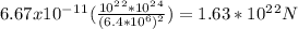 6.67x10^-^1^1(\frac{10^2^2*10^2^4}{(6.4*10^6)^2})=1.63*10^2^2N