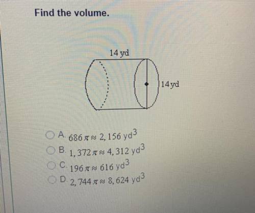 Question 7
Find the volume.