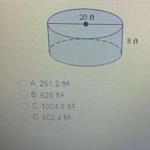 Find the lateral surface area of the cylinder. Round your answer to the nearest tenth.