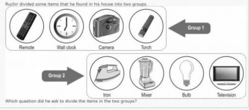 Which question did he ask to divide the items in the two groups?