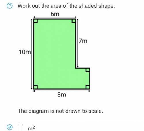 Work out the area of the shaded shape.