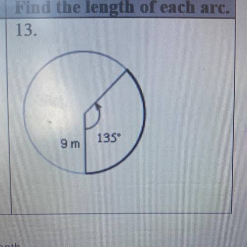 Find the length of each arc