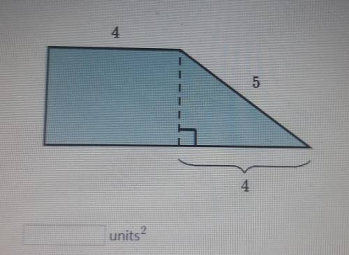 What is the area of the trapezoid shown below?​