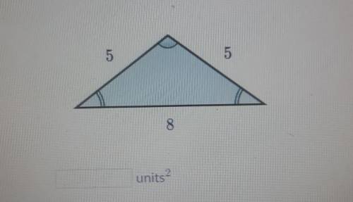 What is the area of the triangle shown below?​
