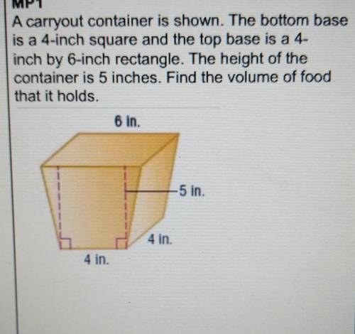 a carry-out container is shown. The bottom base is a 4in square and the top base is a 4in x 6in rec