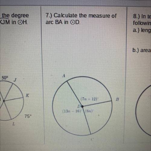 WILL MARK BRAINLIEST

Calculate the measure of arc BA in D. If you can please pr