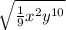 \sqrt{\frac{1}{9} x^{2}y^{10}