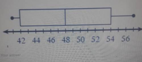 Lower Quartile value (Q1) is:41424648545657​