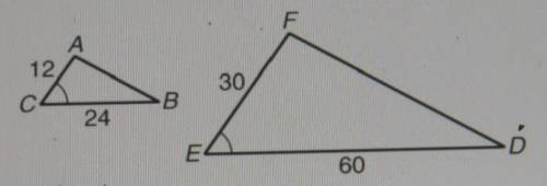 2. Explain why the triangles are similar. Write the similarity ratio and a similarity statement.​