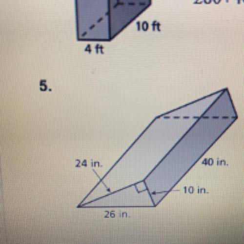 I need help finding the surface area of the prism..please help