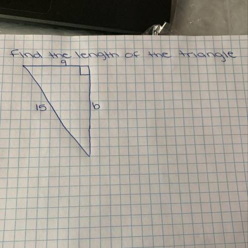 Please help!
Find the length of the triangle.