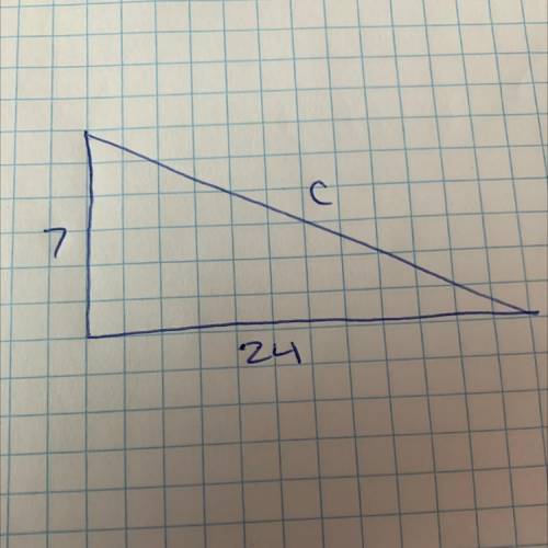 Use the Pythagorean theorem to find the missing length in the right triangle