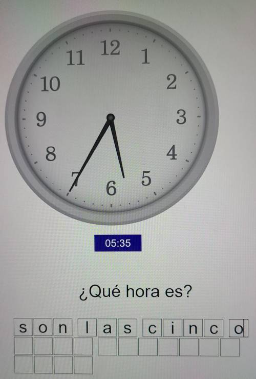 ¿que hora es? fill in the blanks​