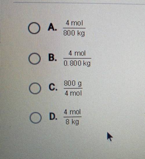 What is the molality of a solution that has 4 mol of KCI in 0.800 kg of water?

help me pleaseeee​