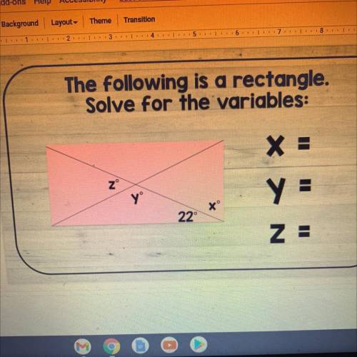 The following is a parallelogram solve for the variables