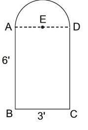 Given that ABCD is a rectangle, find the total area of the figure below. Round your answer to the n