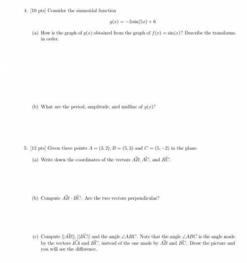 Hello, I was need help answering question four and five