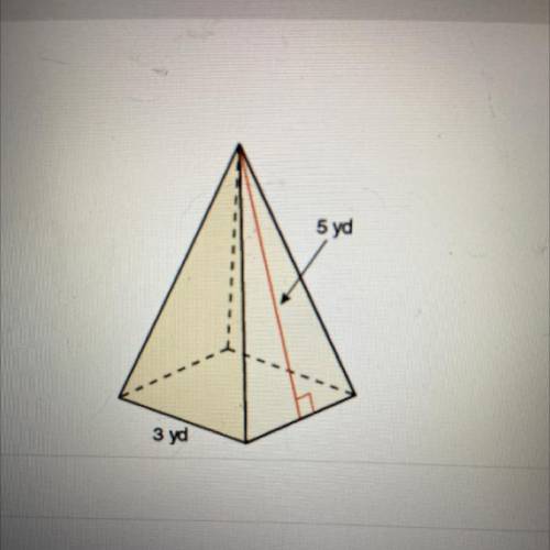 Find surface area of the square pyramid