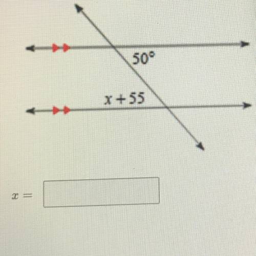 Solve for x and show your work