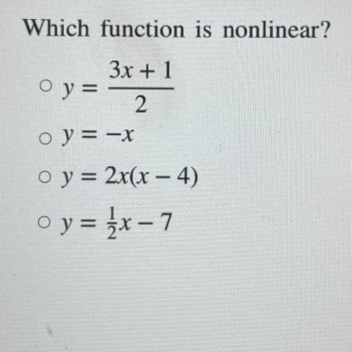 Which function is nonlinear
