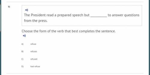 Choose the from of the verb that best completes the sentence