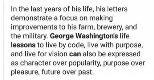 What can you learn from George Washington?​