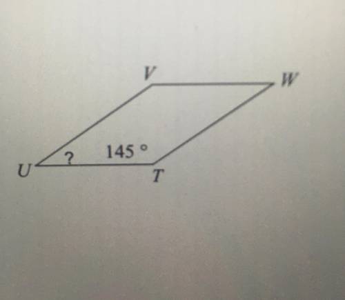 Find the missing measurement in this parallelogram.

Can someone please help?????I must show the w
