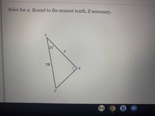 Solve for xx. Round to the nearest tenth, if necessary.