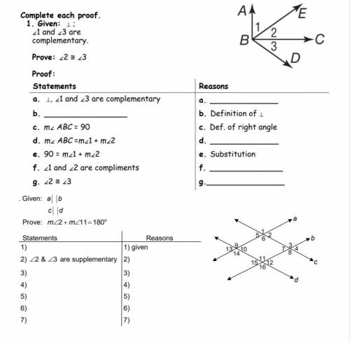 Angle Proofs(Someone Help)