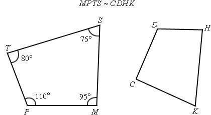 What is the measure of angle D? 
A.) 75
B.) 80
C.) 95 
D.) 110