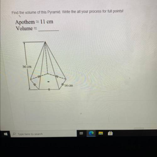 Help finding the volume of this pyramid