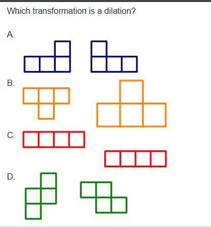 Which transformation is a dilation?