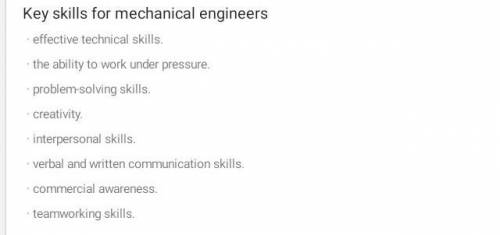 Hard skills for mechanical engineering​